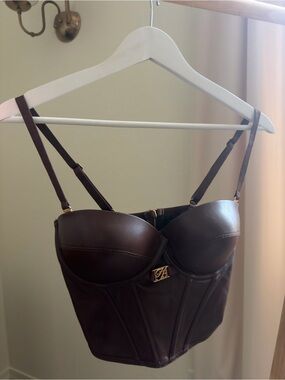 Honey Birdette Faux Leather Bustier
